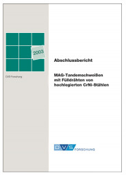 IGF-Nr.: 13.004B / MAG-Tandemschweißen mit Fülldrähten von CrNi-Stählen